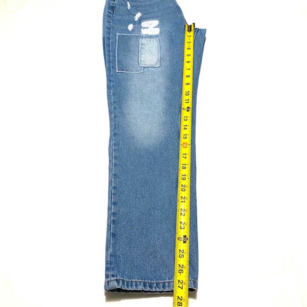 Lucky Brand High Rise Mom Patchwork Jeans Women’s Size 4/27" Blue Boho Festival - Picture 14 of 15